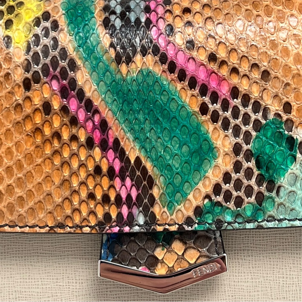 NEW Fendi Python Demi Jour -- Multicolor Python & Color Block Leather Bag - Picture 3 of 16